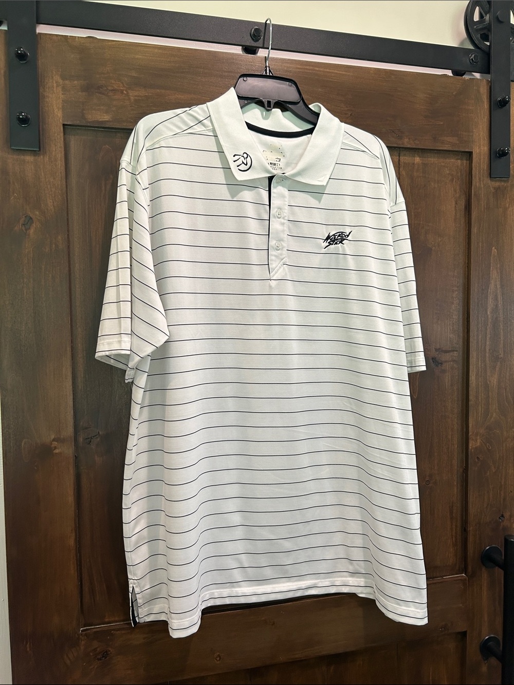 M61 Wicked Stick White Stripe Polo Shirt - Classic Men's Golf Polo Size XXL